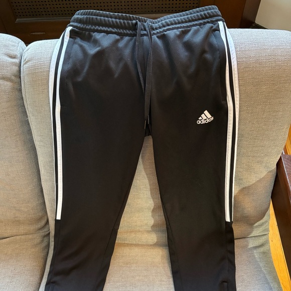 Adidas Women’s Black Joggers with White Stripes - Picture 3 of 3